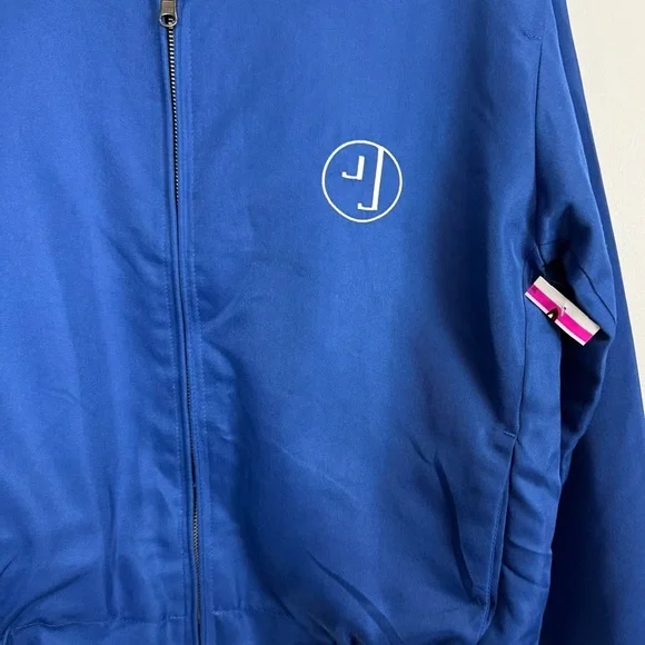 NEW JUNGLES Life Is Beautiful Reversible Jacket Medium Blue White Full Zip NWO